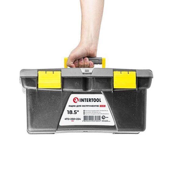 Ящик для інструментів 18.5" 472*250*224 мм INTERTOOL BX-0318 | Зображення 8