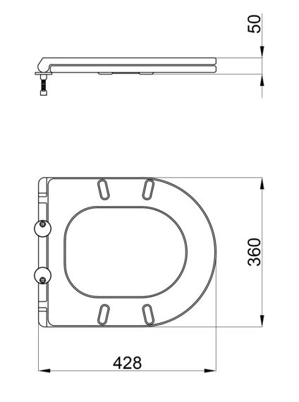 Сидіння для унітазу Qtap (Robin, Aries) з мікроліфтом Slim Duroplast, Quick Release QT99HY2411W | Зображення 4