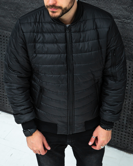 Бомбер Питсбург чёрный S XL | Зображення 7