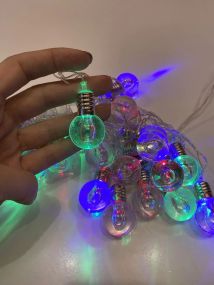 Гірлянда нитка домашня 4м 20 лампочок RGB кулька, дріт силіконовий