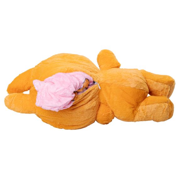 Дитяча м'яка іграшка Лабубу з пледом 54 см плюшева Жовта ТМ COLORFUL HOME LAB3Y | Зображення 1