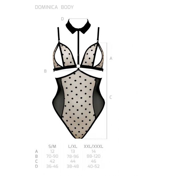 Боді Passion DOMINICA BODY L/XL, beige | Зображення 4