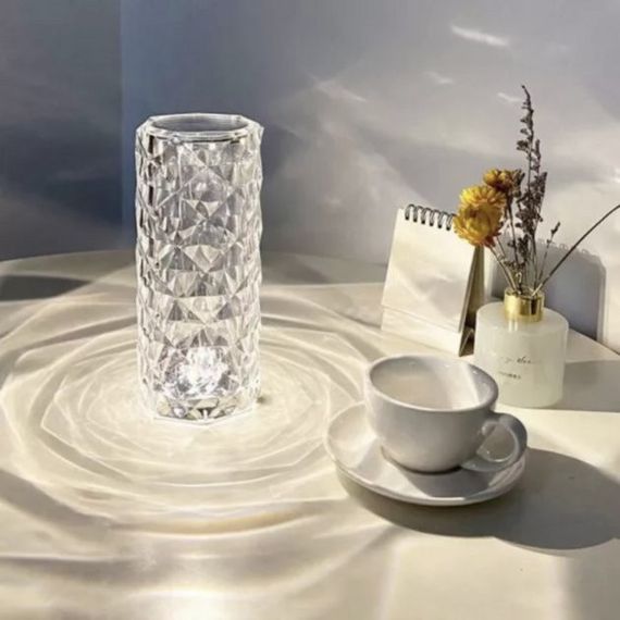 Настільна світлодіодна лампа Rose diamond table lamp RGB підсвітка з пультом ДК | Зображення 2