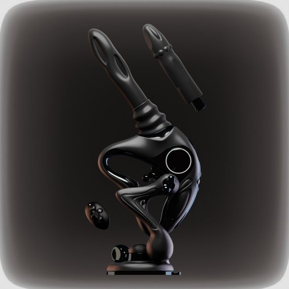 Секс-машина Upko UEROS Nexus Power Gray з фрикціями, вібрацією та обертальною стимуляцією, чорна Sex Aura