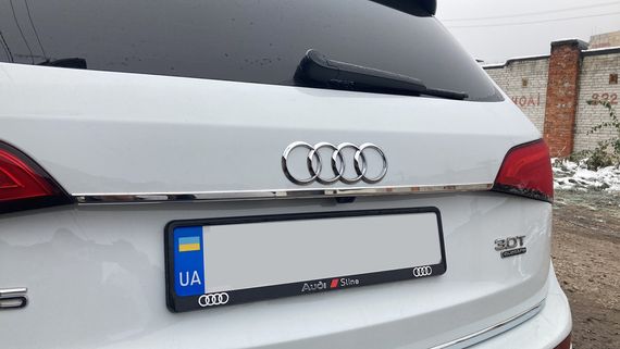 Хром планка над номером (нерж) OmsaLine - Італійська нержавійка для Ауди Q5 2008-2017 рр