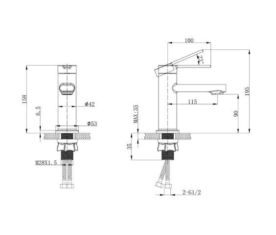 Змішувач для раковини Mixxus Lord 001 Nut (MI7134) | Зображення 1