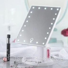 Біле Дзеркало з LED підсвічуванням для макіяжу Magic MakeUp Mirror