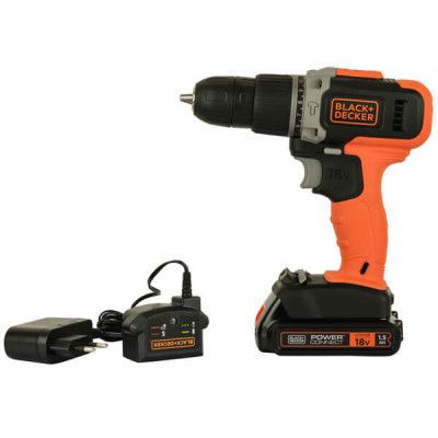 Шуруповерт Black&amp;Decker 18 В, 1.5Ah, 45 Нм,0-360/0-1400 об/мин, 21000 уд/мин, 1.3 кг (BCD003C1) | Зображення 7