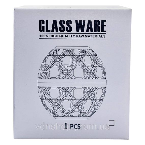 Серветниця на стіл кухонна Ø15 см серветниця скляна кругла кругла у формі яйця HP-4-110 | Зображення 4