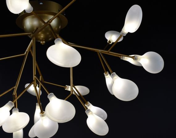 Люстра стельова на 27 лампочок 26931 Золото 40х75х75 см. | Зображення 7