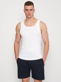 Майка для чоловіків біла, 182/188-108/112 2XL/3XL