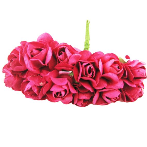 Декоративные розы для творчества KV-730 пучок 12 штук | Зображення 1