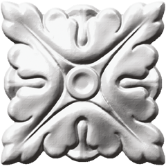 Розетка декоративна Simja R95, 95х95 мм