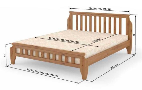 Полуторне дерев&#039;яне ліжко Mebigrand Прага Сіро-блакитний (S2010R80B) 120х190 см (MBG-7213) | Зображення 2