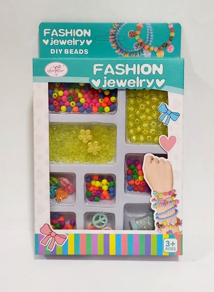 Набір бісеру для виготовлення браслетів ZQ2029-B Fashion jewelry в коробці (6968129401778) Бірюзовий