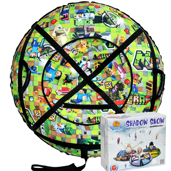 Тюбінг 100 см "Майнкрафт" (Оксфорд, ПВХ) надувні санчата ватрушка для снігу