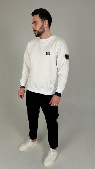 Спортивний костюм Stone Island світшот білий | Зображення 4