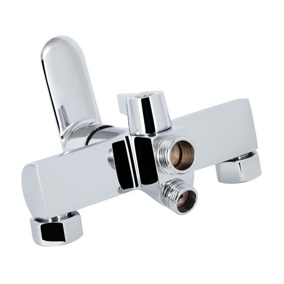 Смеситель для ванны Qtap Evia с длинным поворотным изливом (c душевым гарнитуром) QTEVI260CRM47579 Chrome | Зображення 3