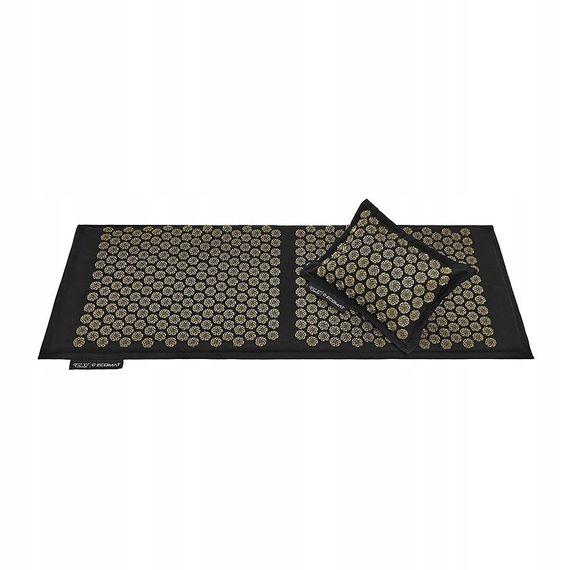 Килимок акупунктурний 4FIZJO Eco Mat Аплікатор Кузнєцова з подушкою 130 x 50 см Black/Gold 4FJ0291 (P-5907739313591) | Зображення 2