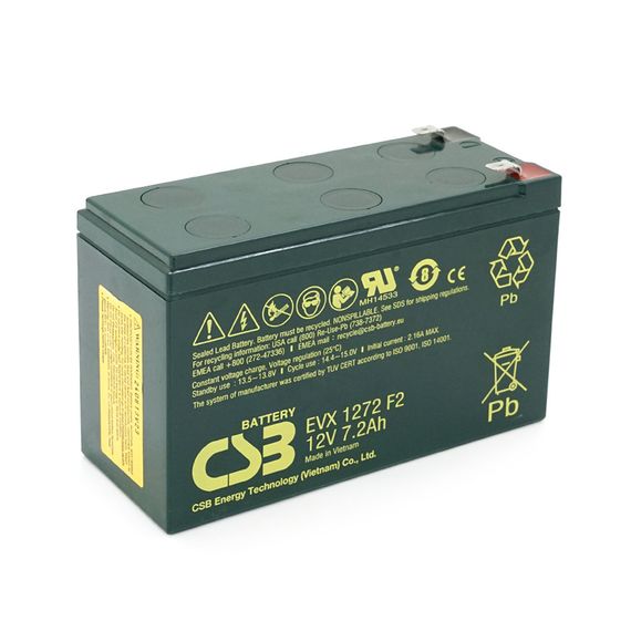 Аккумулятор CSB EVX1272, 12V 7.2Ah (151х65х100мм) 2.55кг