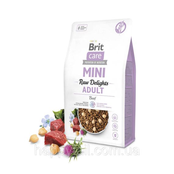 Беззерновий корм Brit Care Mini Raw Delights Beef для собак малих порід, яловичина та ліофілізоване м'ясо, 2 кг | Зображення 2