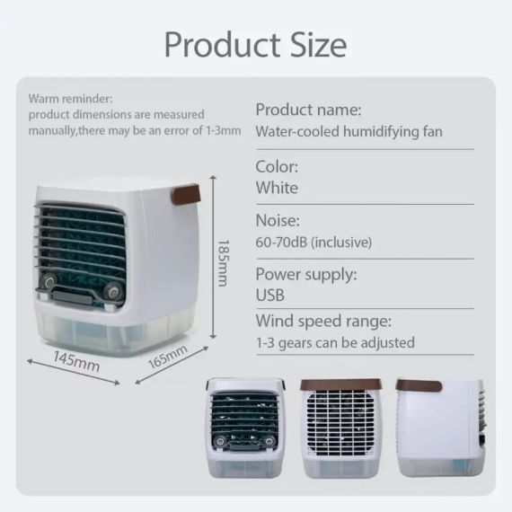 Портативный вентилятор USB с водяным охлаждением, распылитель, Arctic air cooler AND XL-1375, увлажнитель | Зображення 6
