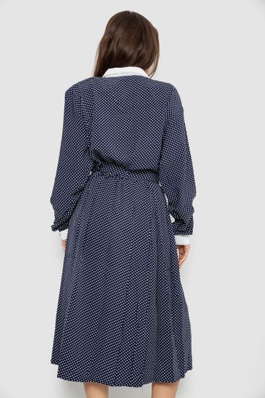 Костюм жіночий класичний у горох, колір синьо-білий, 167R3001 | Зображення 3