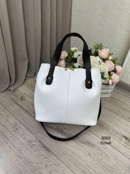 Сумка жіноча з високими ручками Біла
