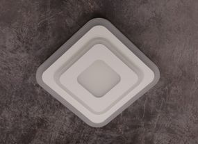 Сучасний квадратний світильник стельовий LED для кімнати кухні ванної 26132 Білий 4х25х25 см.