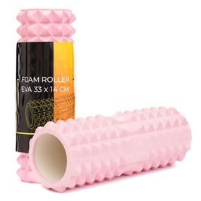 Масажний ролик Cornix EVA 33 x 14 см (валик, ролер) XR-0326 Light Pink