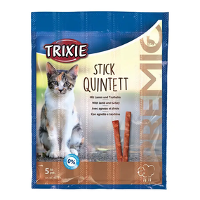 Ласощі для котів Trixie PREMIO Quadro-Sticks ягня та індичка 5 шт.