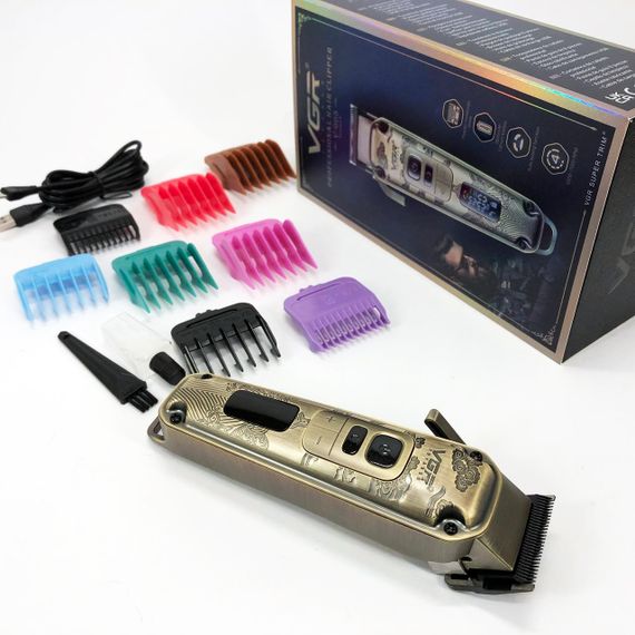 Аккумуляторная универсальная машинка для стрижки VGR V-005, Беспроводной триммер для стрижки и бритья XK-16 | Зображення 7