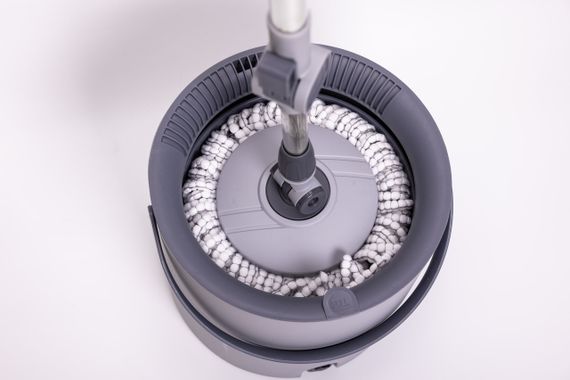 Набір для прибирання з круглою телескопічною шваброю з мікрофібри та відром із віджимом для підлоги HP-35015-22 | Зображення 4