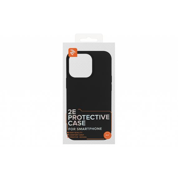 Чохол до мобільного телефона 2E Basic Apple iPhone 13 Pro Liquid Silicone Black (2E-IPH-13PR-OCLS-BK) | Зображення 1