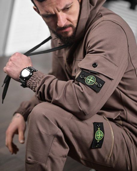 Спортивний костюм Stone Island колір мокко | Зображення 9