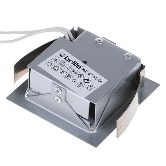 Светильник мебельный точечный квадрат HDL-07-WL10A SILVER G4 20W 12V | Зображення 1