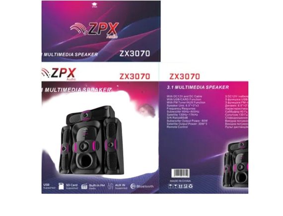 Акустична система 3в1 Потужний портативний динамік XPRO ZX-3070 (45629-ZX-3070_2277) | Зображення 2