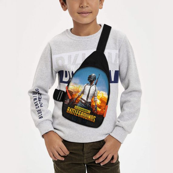 Сумка через плече дитяча PUBG 29х17 см сумка слінг для хлопчика (01953)