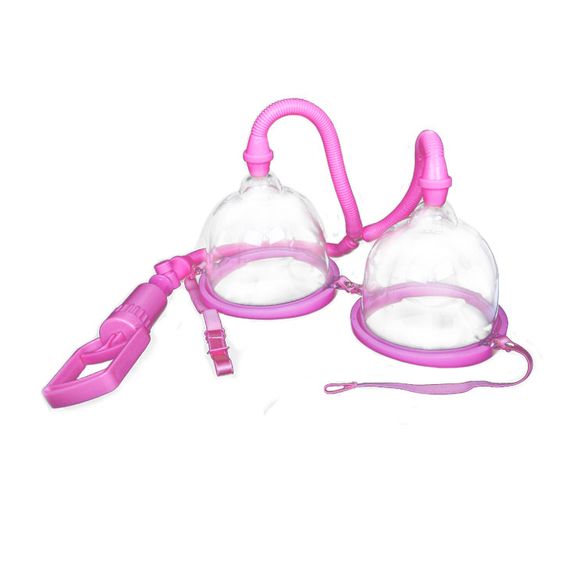 Вакуумна помпа для збільшення грудей Breast Pump, рожева