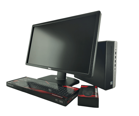 Комплект ПК: комп'ютер HP ProDesk 600 G4 SFF / Intel Core i5-8400 (6 ядер по 2,8 - 4,0 ГГц) / 16 ГБ DDR4 / 240 ГБ SSD / Intel UHD Graphics 630 + Монітор 24" (1920x1080) TN б/в | Зображення 1