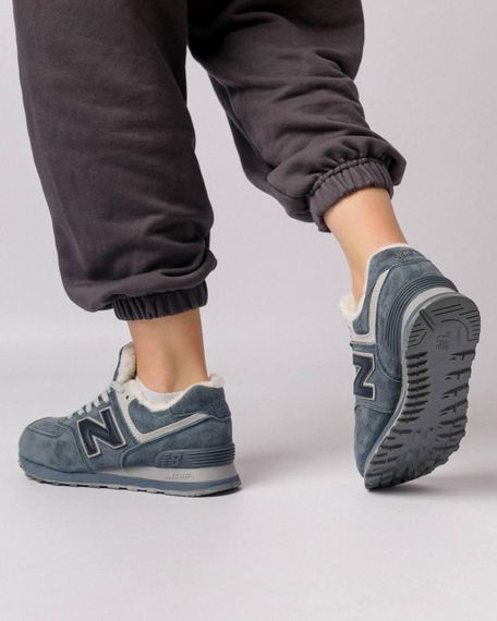 Женские кроссовки New 574 Dark Grey Fur | Зображення 3