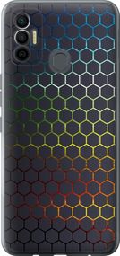 Чехол на Tecno Spark 7 KF6n Переливающиеся соты "498u-2421-17620"