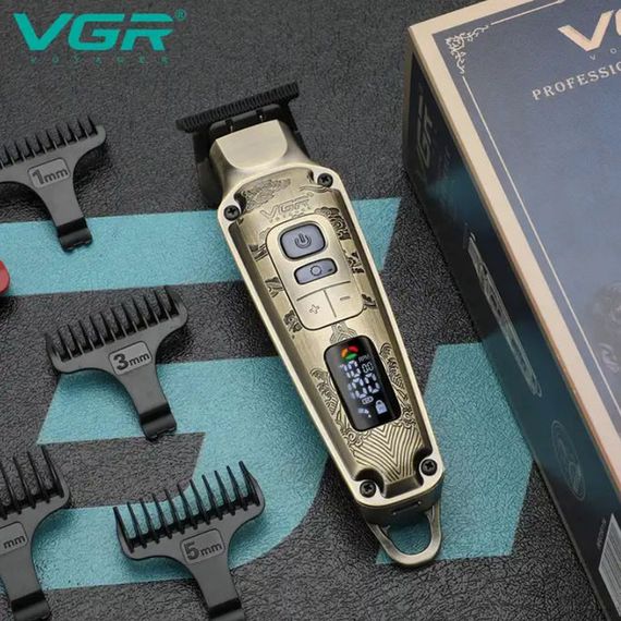 Хорошие машинки для стрижки волос для дома VGR, Профессиональный триммер с насадками DX-63 | Зображення 4