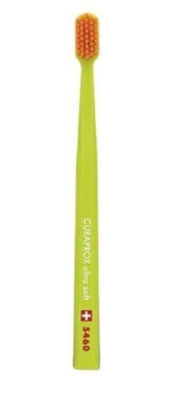 Зубна щітка Curaprox CS 5460 "Ultra Soft", d 0,10 мм. Салатовий з помаранчевим (LGO)