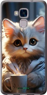 Чохол на Huawei Honor 5C Білий кіт "5646t-356-2448"