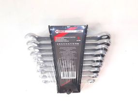 Набір ключів ріжково-тріскачкових  9шт, 8-19мм 51092