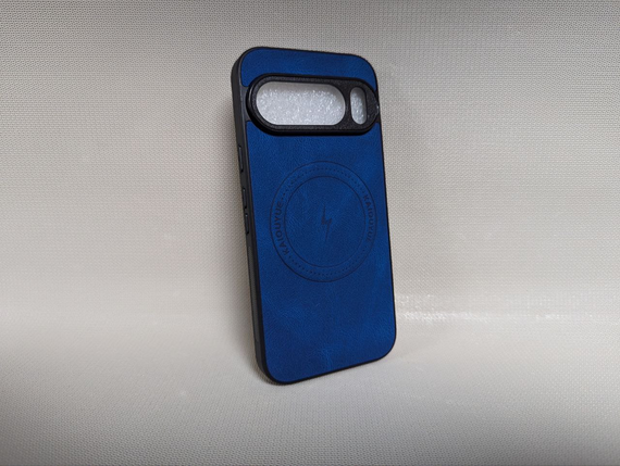 Чохол для Google Pixel 10 / Гугл Піксель 10, Leather TPU, еко-шкіра, MagSafe, протиударний, синій