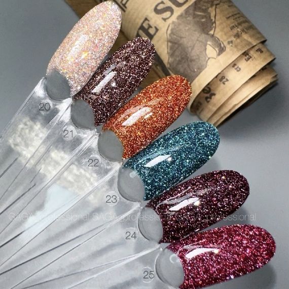 Світловідбиваючий гель-лак SAGA 25 Fiery 9мл | Зображення 1