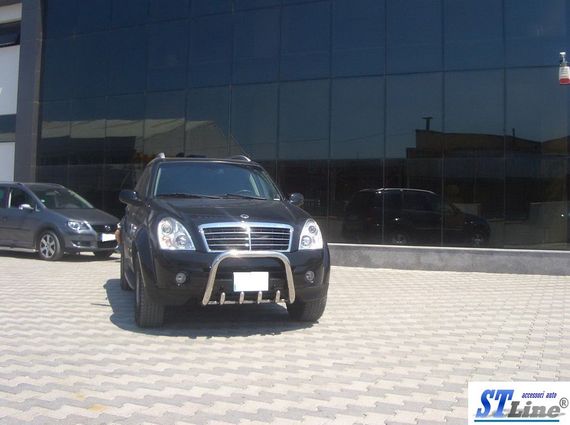 Кенгурятник QT006 (нерж) для SsangYong Rexton I 2001-2017 гг | Зображення 3