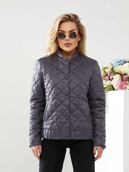 Куртка з ефектом стьобання, арт.310, графіт ( синьо сірий)